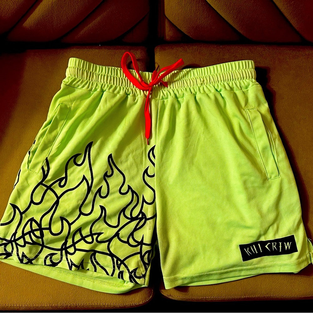 Lime Green Kill Crew Shorts